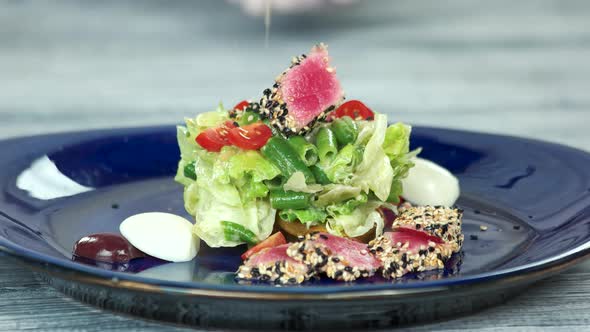 Nicoise Salad Close Up. alt