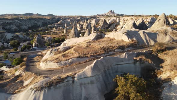 Cappadocia Landscape Aerial View. Turkey. Goreme National Park alt