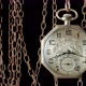 Antique Gold Pocket Watch Hanging From a Rough Rusty Chain - VideoHive Item for Sale
