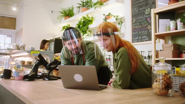 One Barista Man Very Handsome and Pretty Lady alt