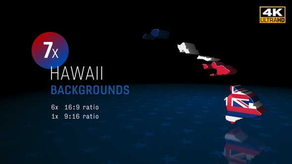 Hawaii State Election Background 4K - 7 Pack