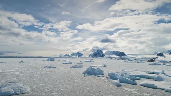 Harsh Antarctica Nature Landscape Aerial View, Stock Footage | VideoHive