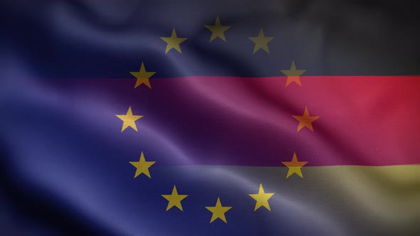 EU Germany Flag Loop Background 4K