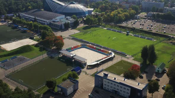 Sports Complex in the Center of Minsk with Outdoor Sports Grounds for Games