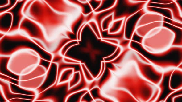 Vj Loop Red Led Neon Abstract Flower Animation alt
