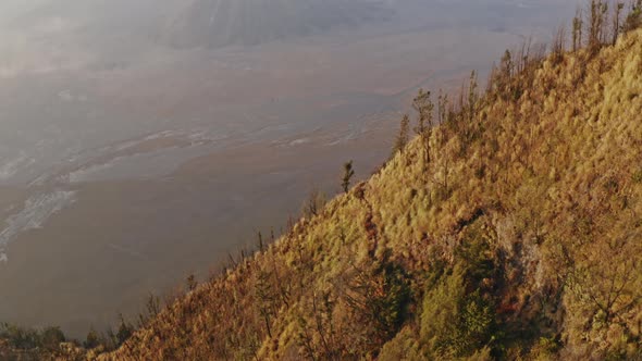 Drone Over Mountain Landscape Of Tengger Calder alt