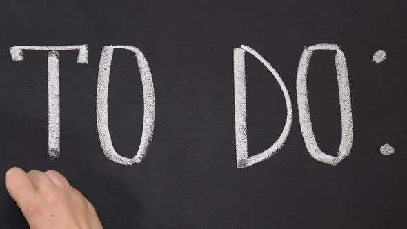 Hand Underlining to Do Phrase on Blackboard alt