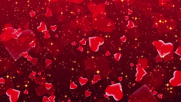 Flying Red Hearts