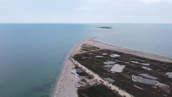 Amazing Bird'seye View of the Sand Spit in Summer alt