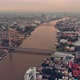Purple Dusk Bangkok Downtown Near Chao Phraya River - VideoHive Item for Sale