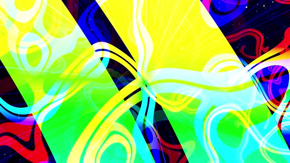 Motion Graphic Abstract Colorful Looped Bg Modern Art Fly in Art Space Multilayer Structure with alt