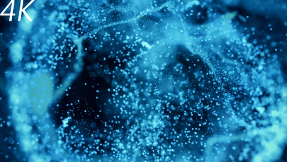 Abstract Blue Particles