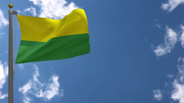 Narino Department Flag (Colombia) On Flagpole alt