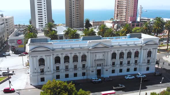 Library Santiago Severin Square Simon Bolivar Plaza Valparaiso Chile aerial view