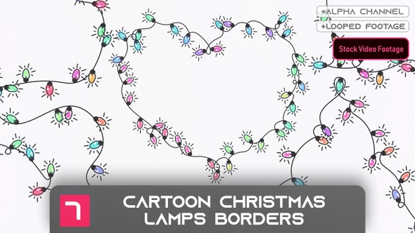 Cartoon Christmas Lamps Borders