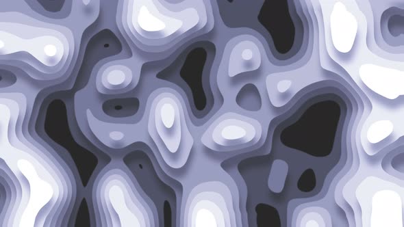 Grey outline topographic contour map abstract tech motion graphic design.