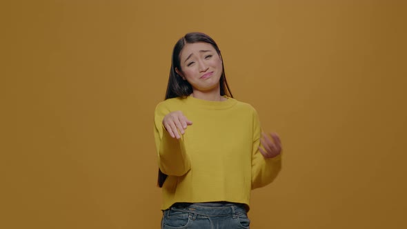 Young Person Showing Appreciation and Gratitude on Camera alt