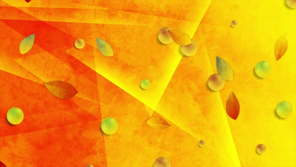 Bright Grunge Orange Autumn Leaves