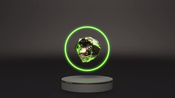 Gold Stone Mockup Scene Intro Able to Loop Seamless alt