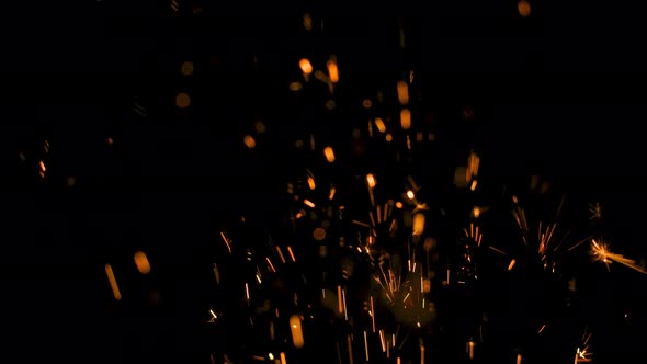 fire sparks dust particles overlay background