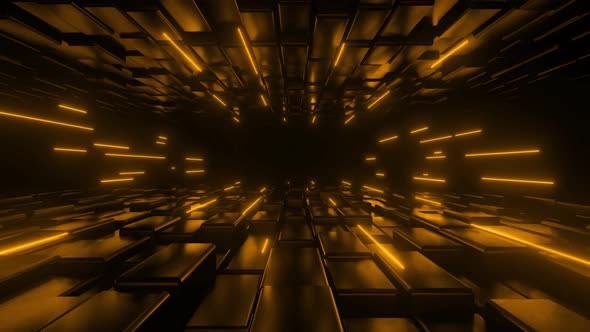 Back moving along dark tunnel alt