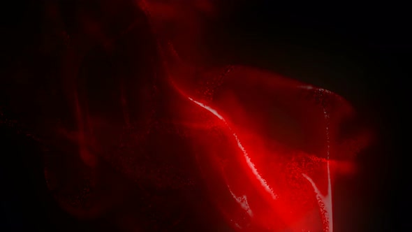 Red Magic Fluid Particles Background Loop