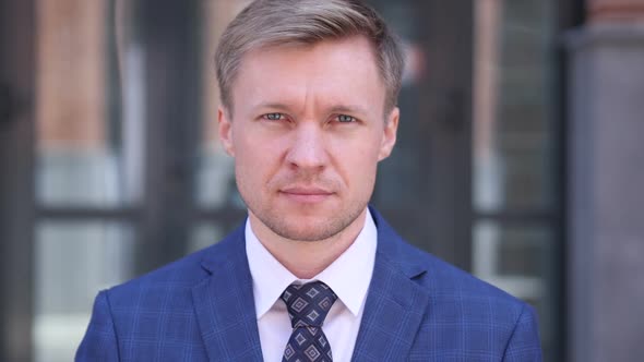 Serious Businessman Looking at Camera alt