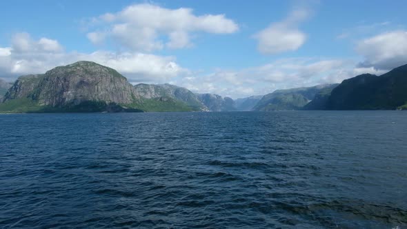 Sunny Morning Near the Ferry Moorage