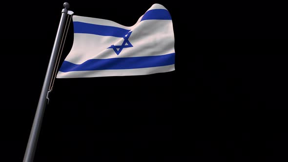 Israel Flag With Alpha Channel  4K alt
