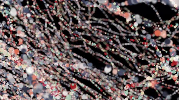 Moving rows of small particles alt