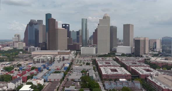 This video is about an establishing shot of downtown Houston and surrounding area. This video was fi alt