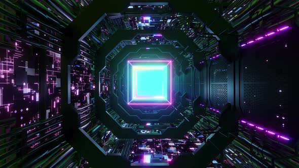 Inside Digital Wiring Network Tunnel Sci Fi 03 4K alt