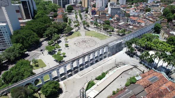 Famous Arches of Lapa tourism landmark at downtown Rio de Janeiro Brazil alt