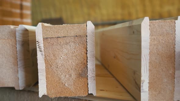 Back Side of Furniture Detail Made of Plywood and Boards alt