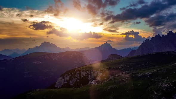 National Nature Park Tre Cime In the Dolomites Alps. Beautiful Nature of Italy alt