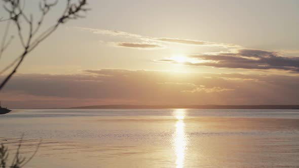 Sunset on the Volga River