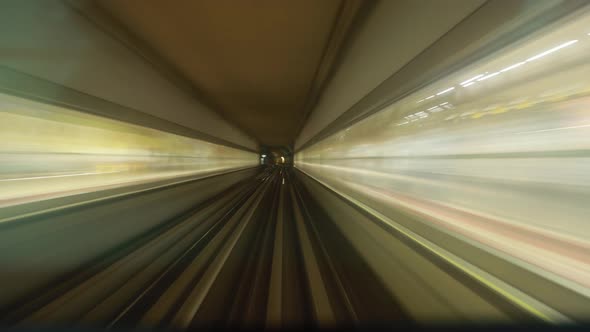 Time Lapse Timelapse Metro FPV POV At Fast Speed Drive Motion alt