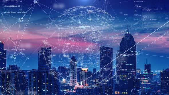 Technology City Covered By 5g Signal alt