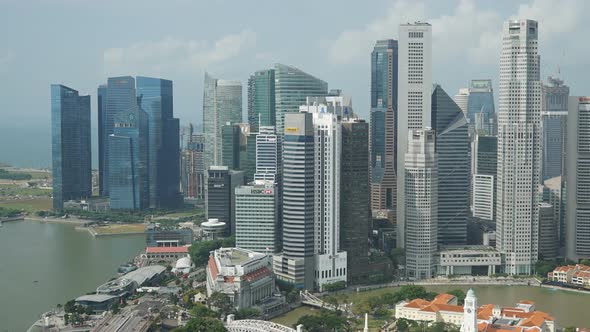 Time lapse of Building in Singapore city alt