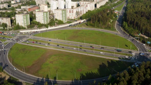 Aerial View of a Car Interchange alt