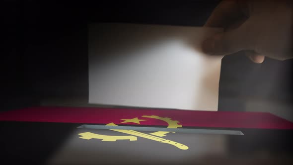 Digital Composite Hand Voting To National Flag OF Angola alt
