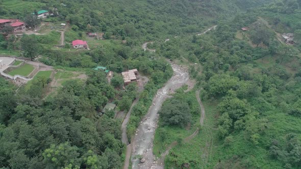 A Cluster Of Beautiful Hills With Scenic Water Body