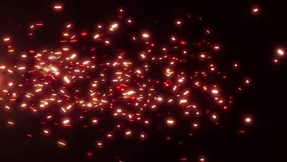 Beautiful Fire Sparks Explosion Abstract Animation Background