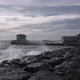 Historical Moda Pier and big splashing waves in stormy day - VideoHive Item for Sale