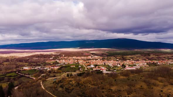 Aerial view of mountain valley - Drone Timelapse HD