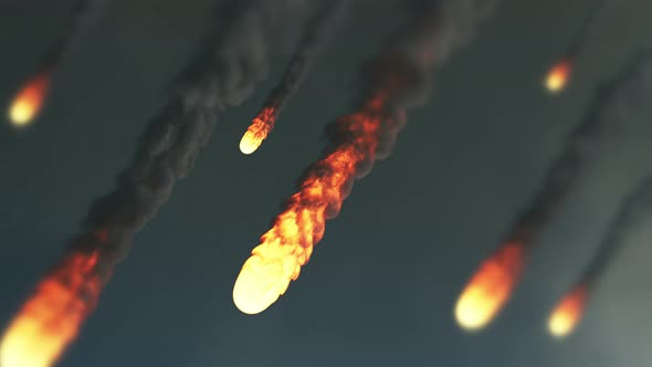 Meteor Shower Burning Up In The Earth's Atmosphere alt