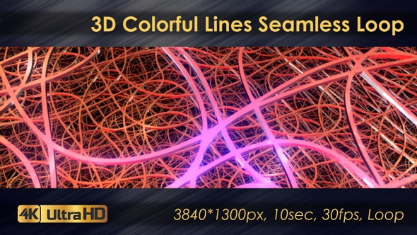 3D Colorful Lines Seamless Loop alt