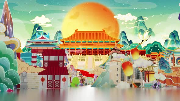Chinese Traditional Spring Festival Cartoon Motion Graphic