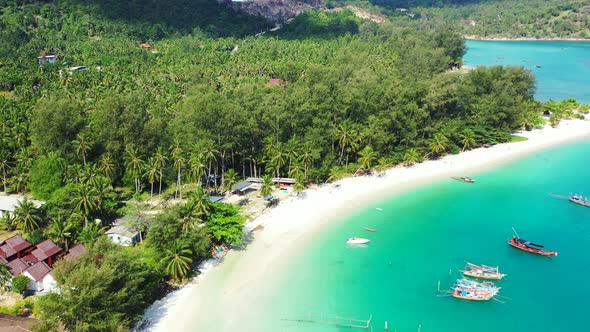 North coast of Koh Phangan, Thailand. Beautiful calm lagoon with turquoise water and sandy Malibu be alt
