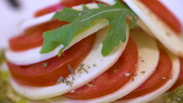 Closeup Of Caprese Salad